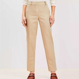 LOFT The Riviera Slim Ankle Pant in Soft Wheat- 4P